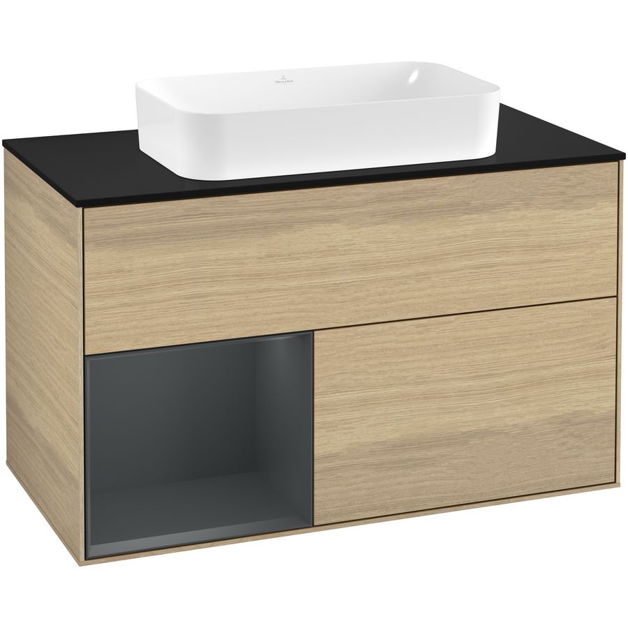 Wastafelonderkast Finion 1000x603x501mm Oak Veneer G242HGPC