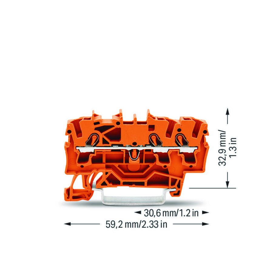 3-draads rijg 2,5mm² voor Ex e II-oranje 2002-1302 VVE=100