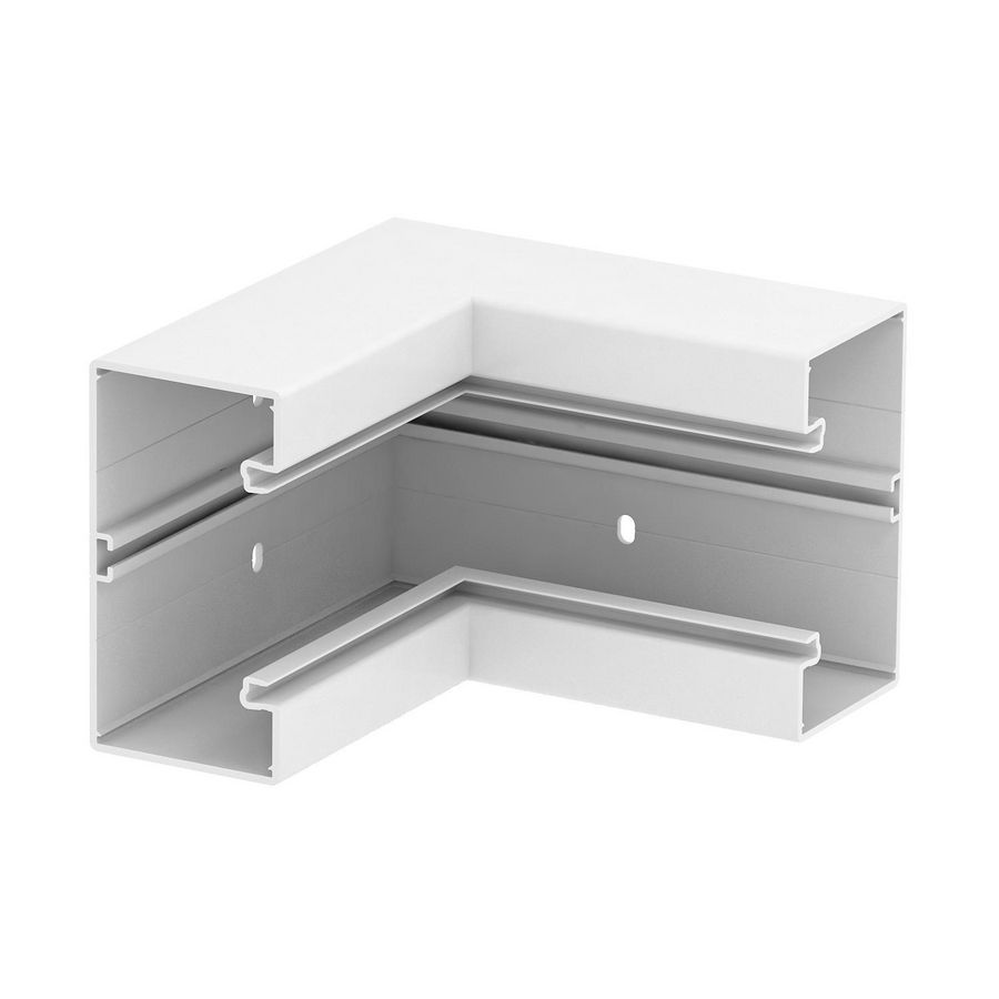 Binnenhoek 70x130mm polyvinylchlorid puur wit