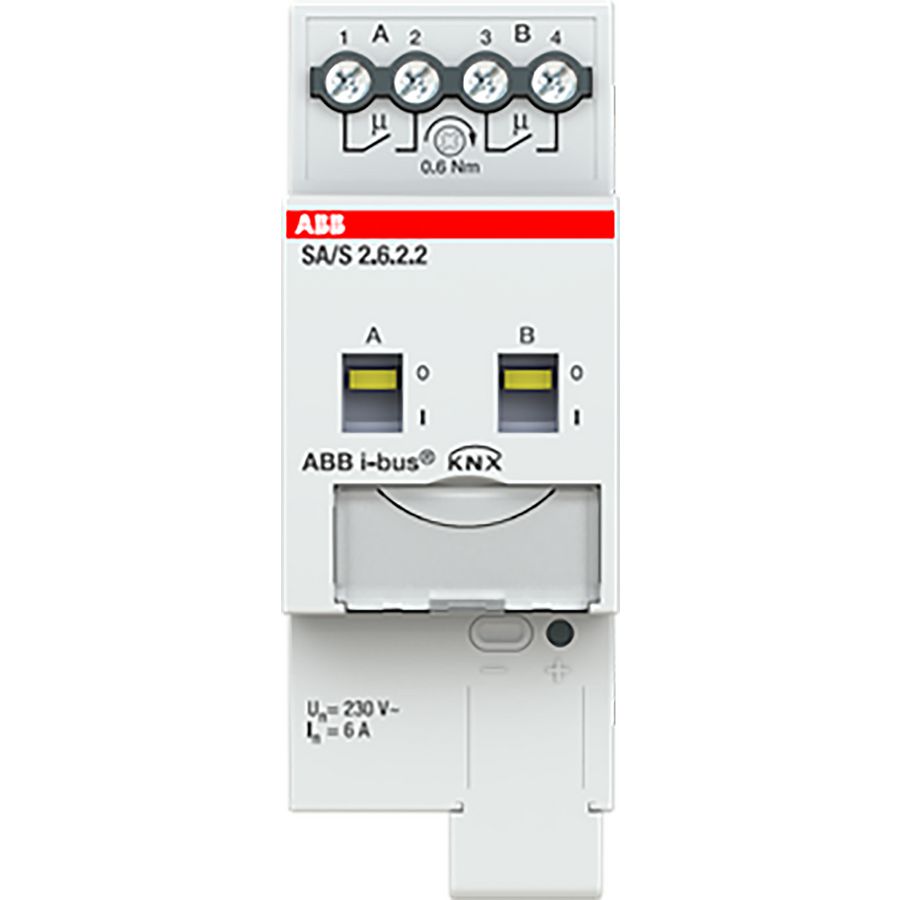 Schakelaktor standaard KNX 2-voudig 6A 230V AC (SA/S2.6.2.2)