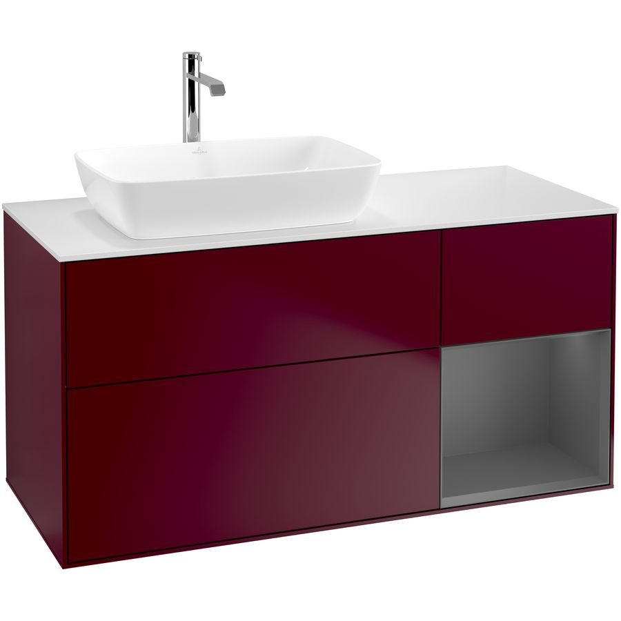 Wastafelonderkast Finion 1200x603x501mm Peony Matt Lacquer F811GKHB
