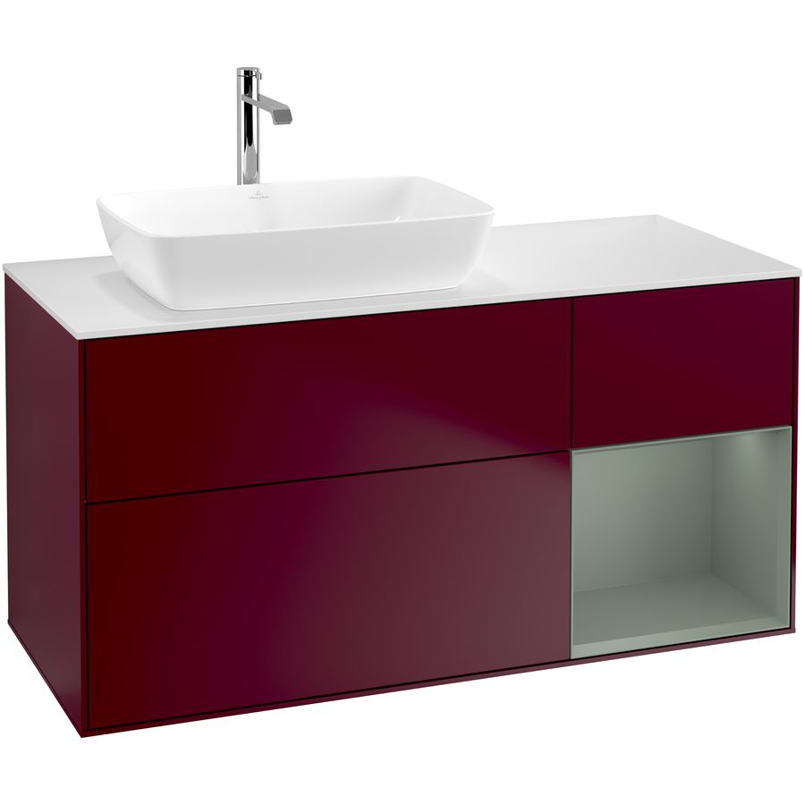 Wastafelonderkast Finion 1200x603x501mm Peony Matt Lacquer F811GMHB