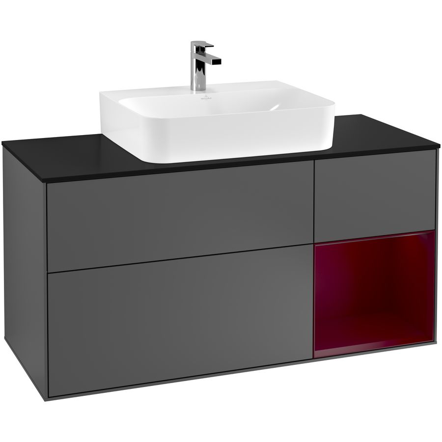 Wastafelonderkast Finion 1200x603x501mm Antr. Matt Lacquer G172HBGK