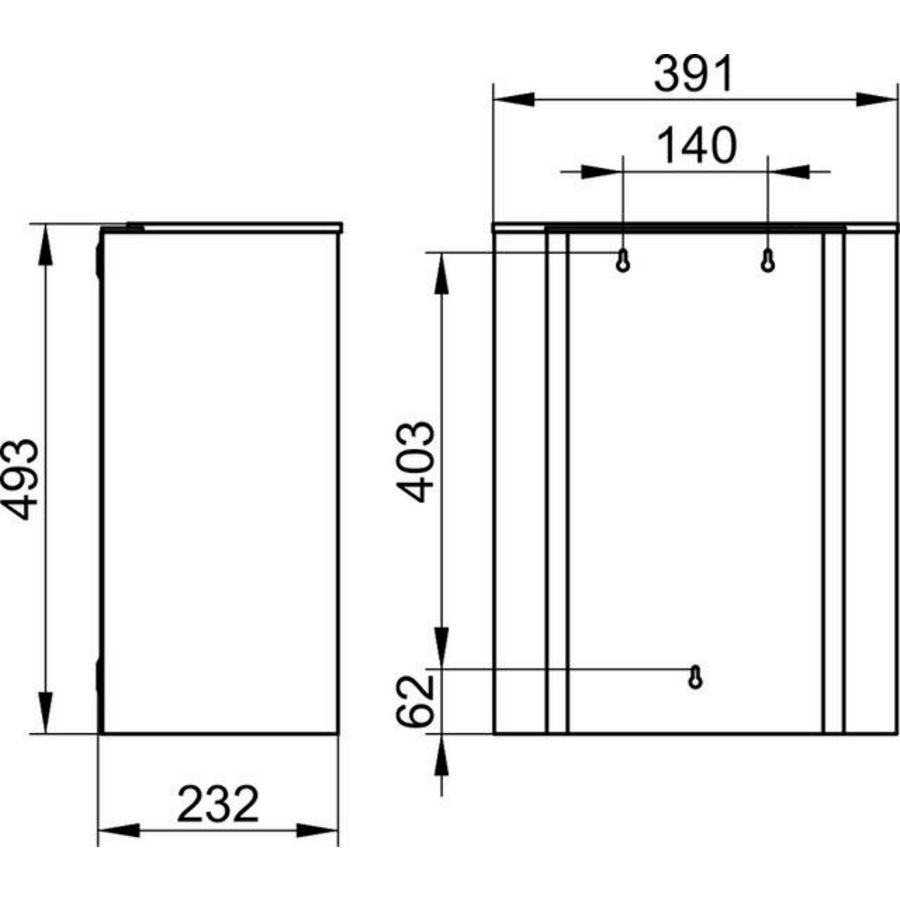 Afvalbak aluminium zilver geeloxeerd
