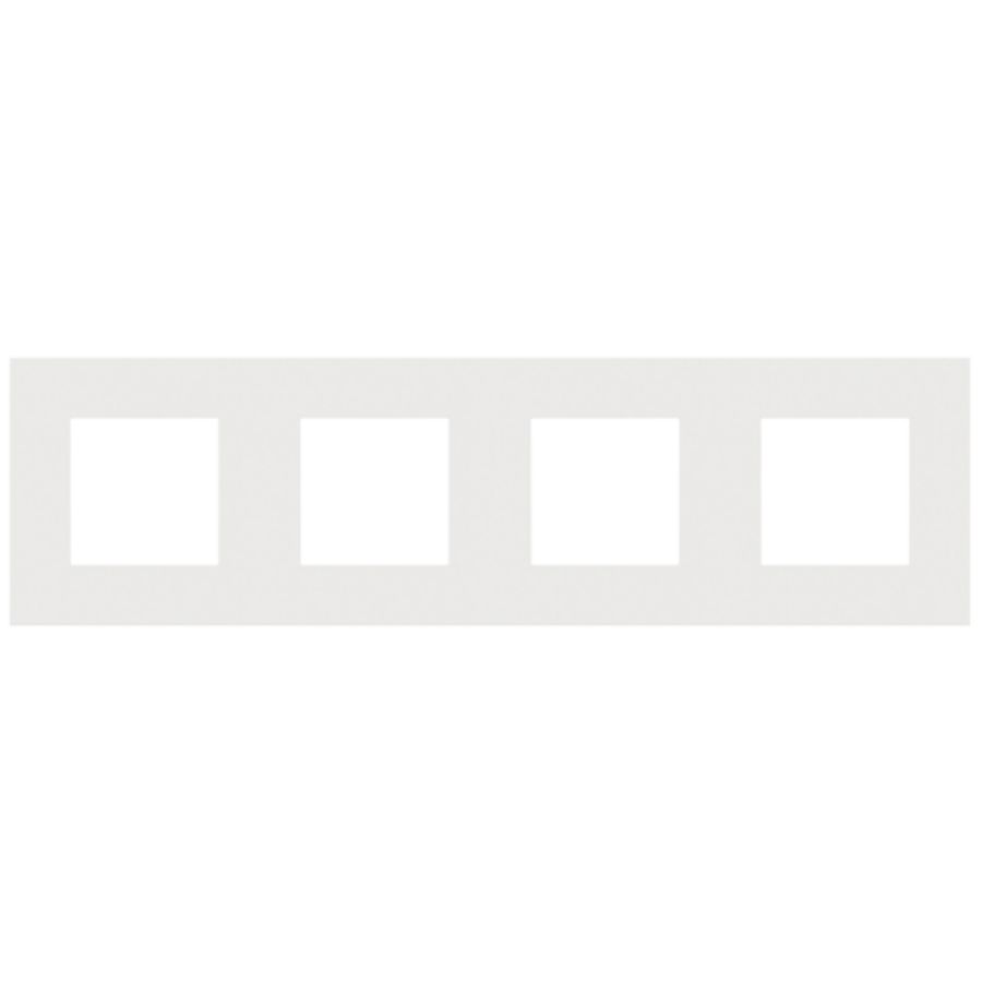 4-voudig afdekplaat hoh 71mm Pure steel white