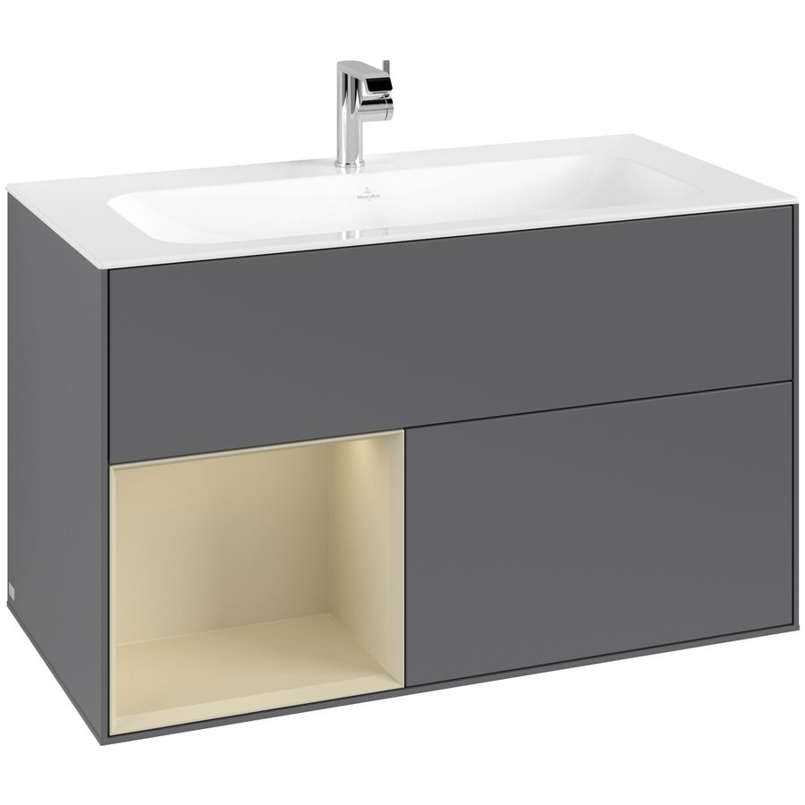 Wastafelonderkast Finion 996x591x498mm Antr. Matt Lacquer F030HJGK