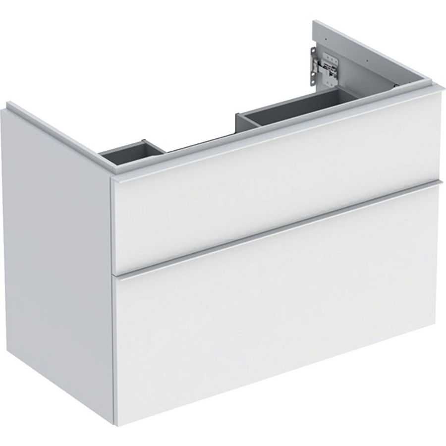 iCon wastafelonderkast 2x la 90cm wit mat / greep wit mat
