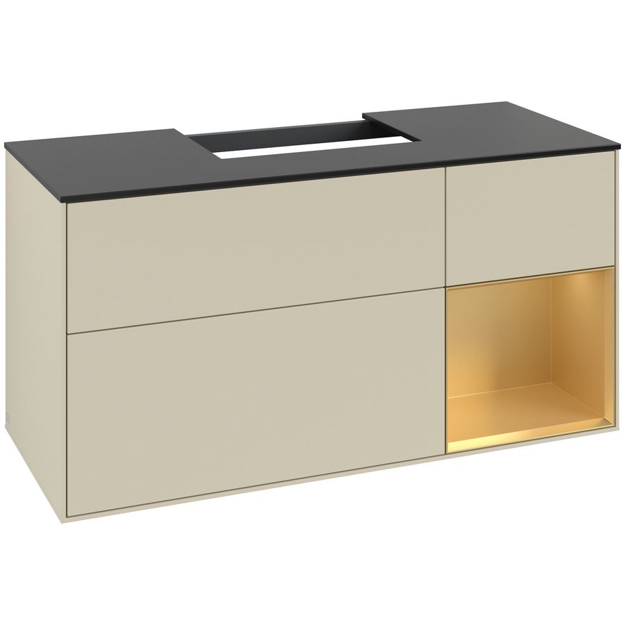 Wastafelonderkast Finion 1200x603x501mm S.Grey Matt Lacquer G172HFHJ