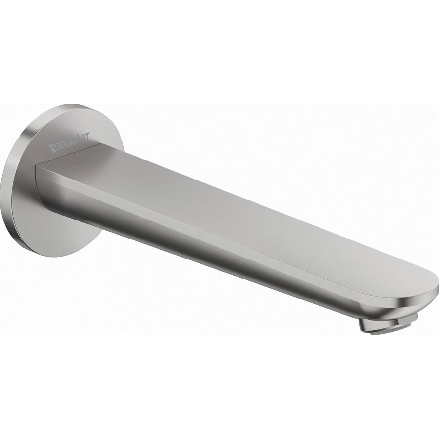 Wave wanduitloop rvs geborsteld 1/2"bt.dr. l=222mm
