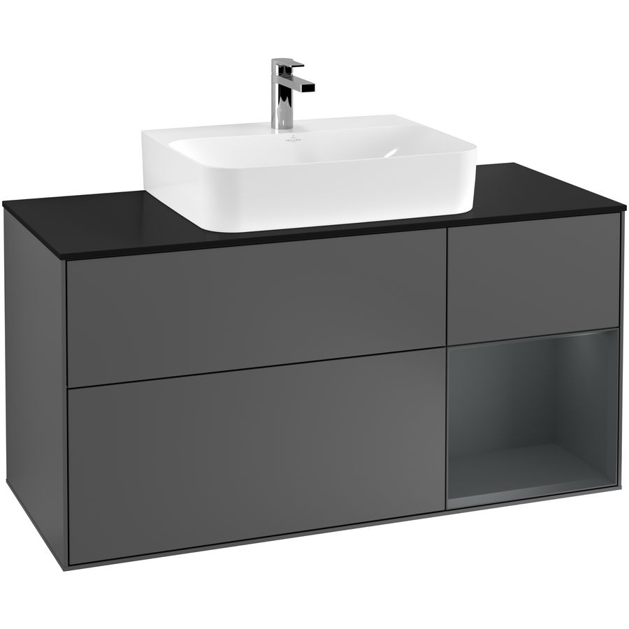 Wastafelonderkast Finion 1200x603x501mm Antr. Matt Lacquer G172HGGK