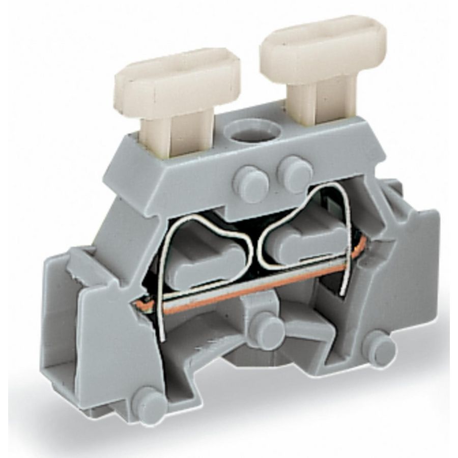 2-draads klem beide zijden +drukknop +bev.flens 411 VVE=50