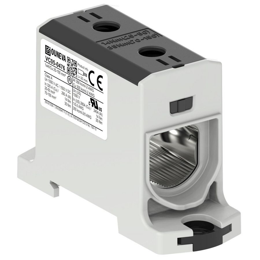 Aansluitklem OTL zwart 25-150mm² 1xAl/Cu