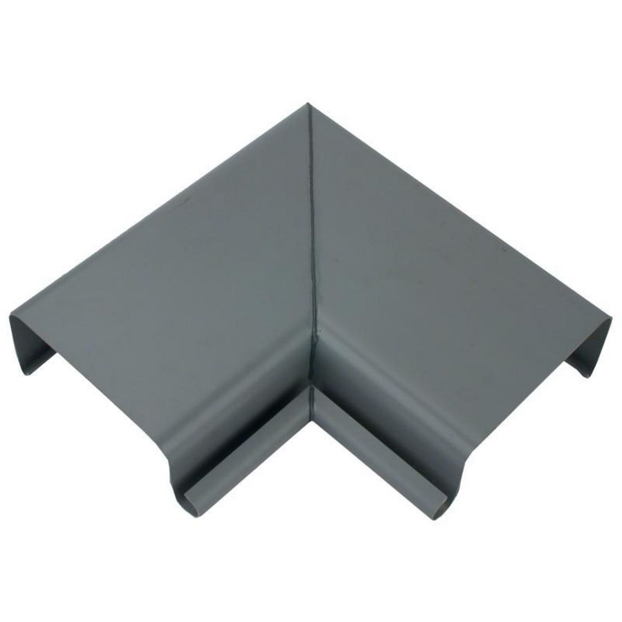PVC bakgoot 187mm binnenhoek grijs