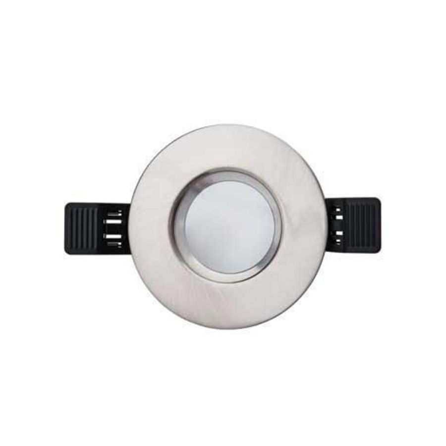 Toebehoren MR16 90mm rond geborsteld chroom IP65
