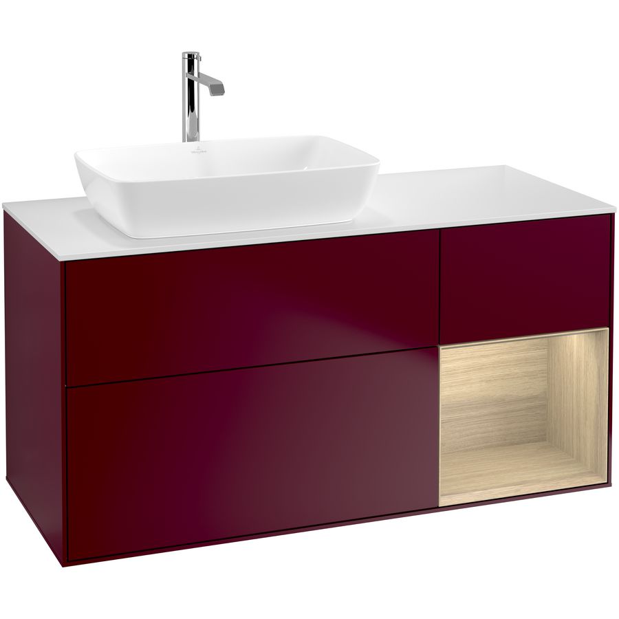 Wastafelonderkast Finion 1200x603x501mm Peony Matt Lacquer F811PCHB