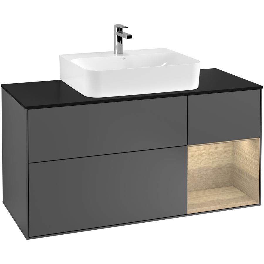 Wastafelonderkast Finion 1200x603x501mm Antr. Matt Lacquer G172PCGK