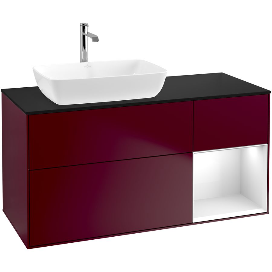 Wastafelonderkast Finion 1200x603x501mm Peony Matt Lacquer F812GFHB