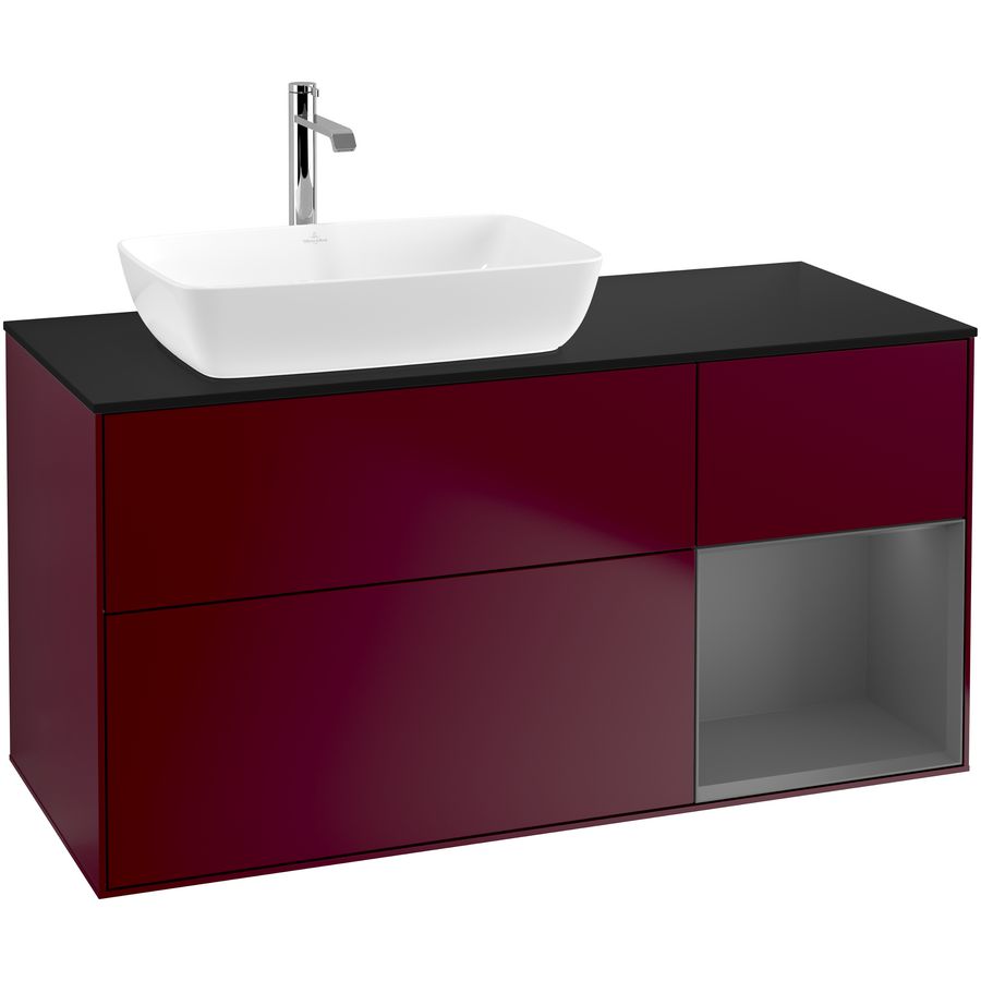 Wastafelonderkast Finion 1200x603x501mm Peony Matt Lacquer F812GKHB