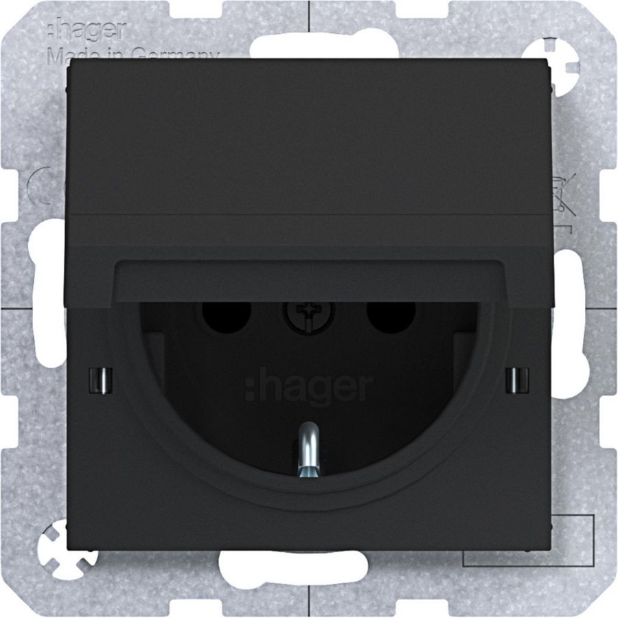 SCHUKO-wandcontactdoos vastz. Safety Plus steekkl. A.x/C.x z