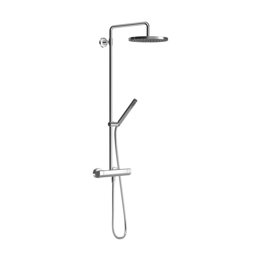 Tempra Style douchesysteem met thermostaat chroom hoh 150mm incl. s-koppelingen