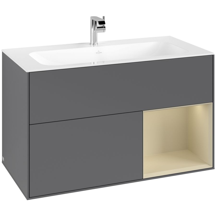 Wastafelonderkast Finion 996x591x498mm Antr. Matt Lacquer G040HJGK