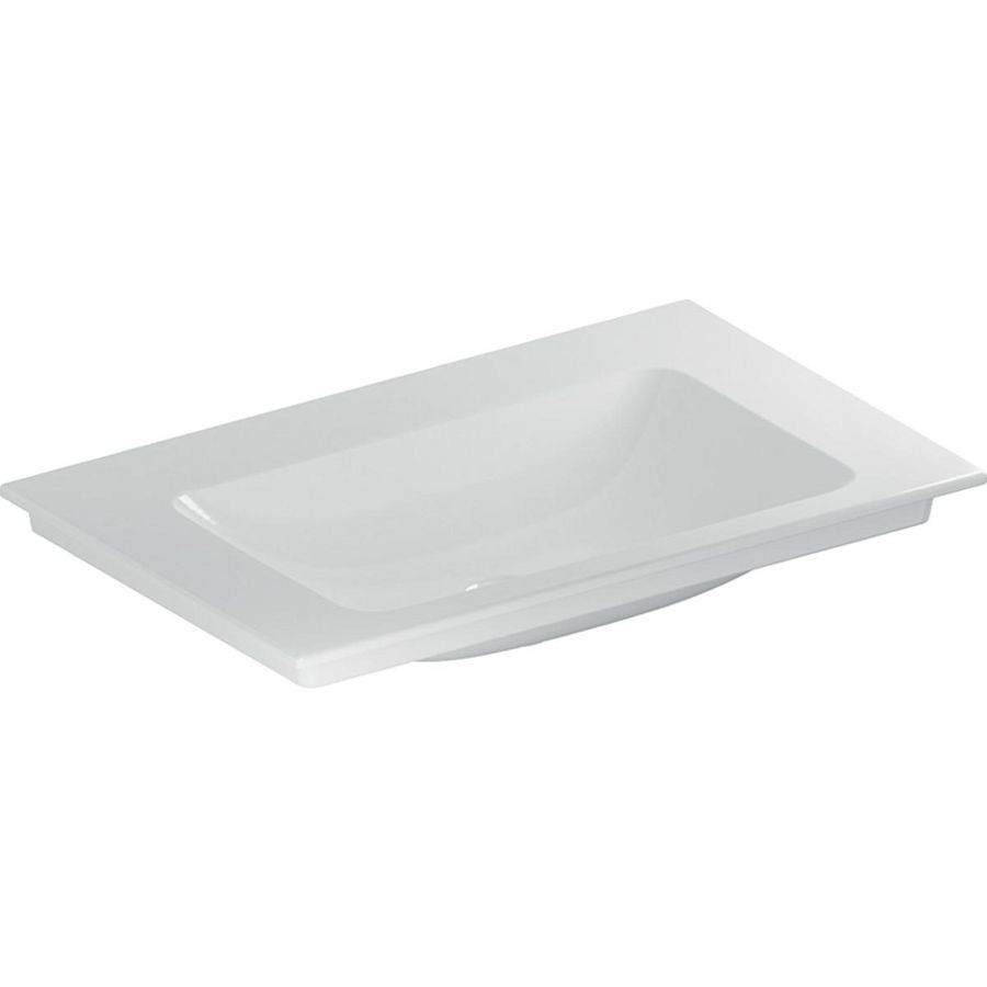 Meubelwastafel afleg L/R 75x48cm zonder kraangat wit Keratect ONE