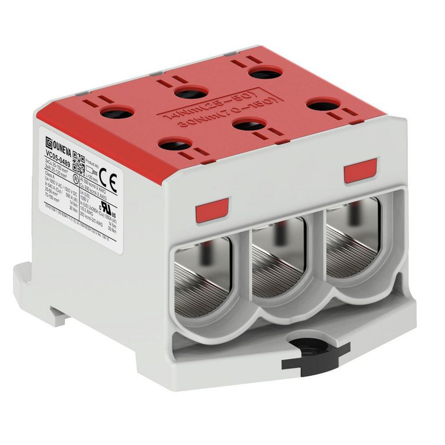 Aansluitklem OTL rood 25-150mm² 3xAl/Cu