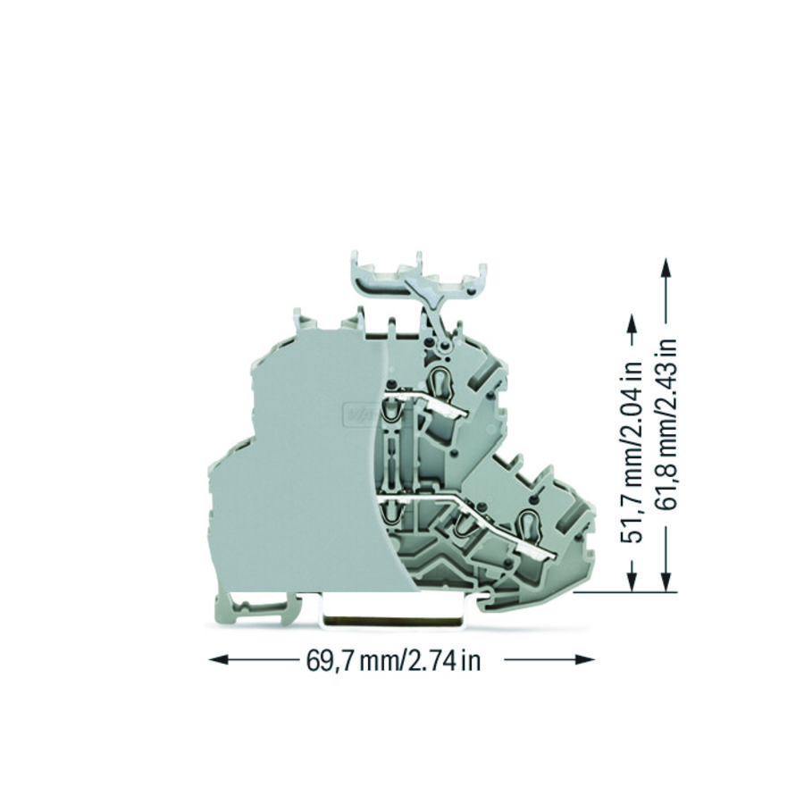 2etageklem Rijg-/rijg afsluitplaat 2002-2231/099-000 VVE=50
