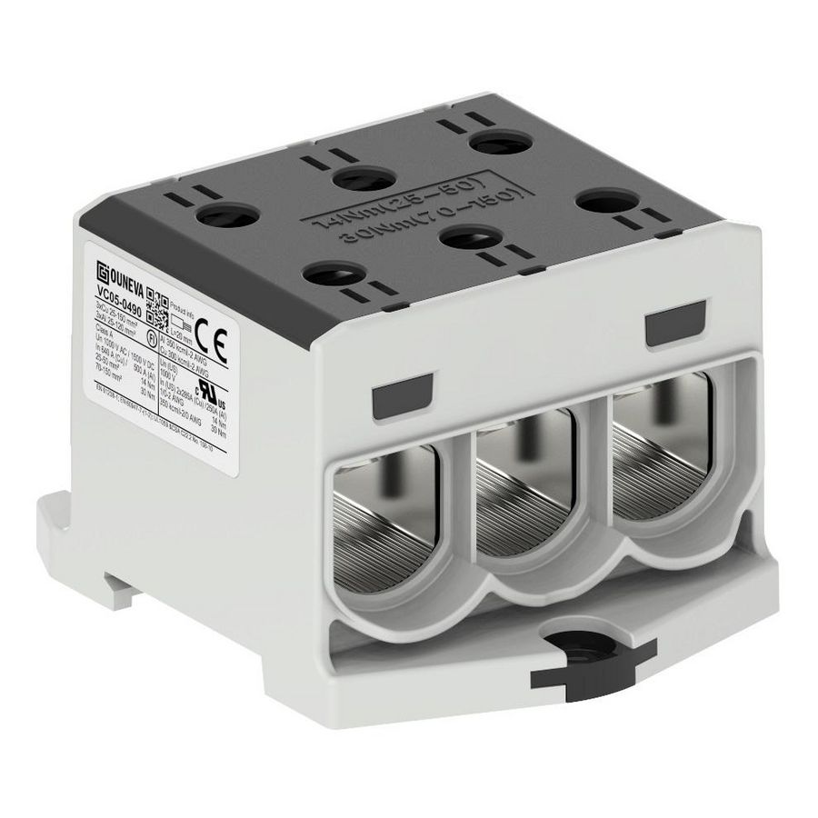 Aansluitklem OTL zwart 25-150mm² 3xAl/Cu