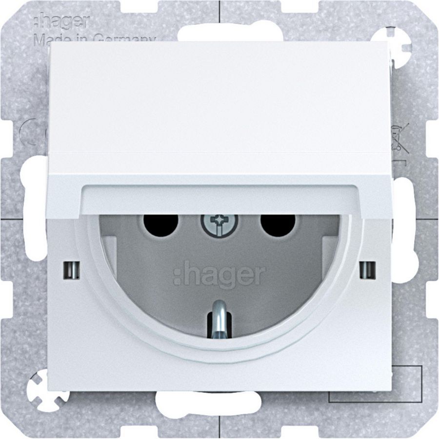SCHUKO-wandcontactdoos vastz. Safety Plus steekkl. A.x/C.x w