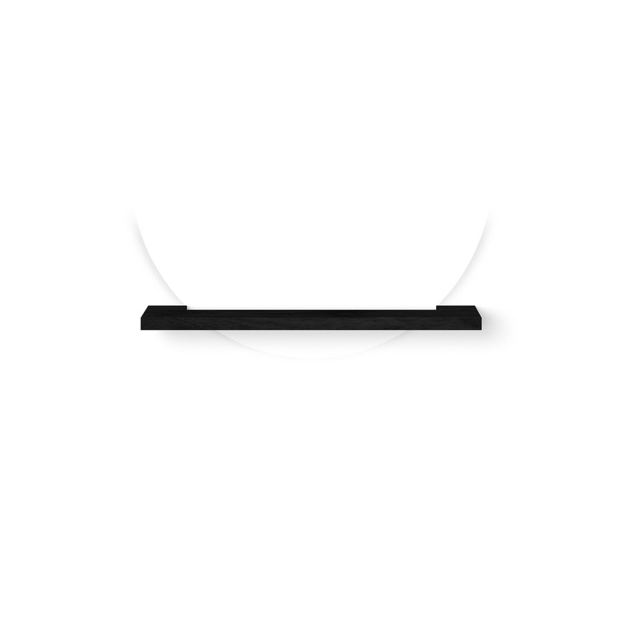 Wooden Mirror Shelf 80 cm symmetrisch, black