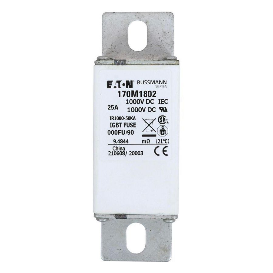 Zekeringelement FUSE 25A 1000V DC IEC aR 000FU/90 VVE=3