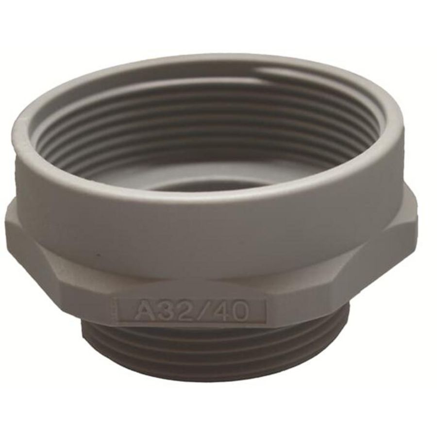 Vergroot Polyamide 6+25 glasvezel M12-M16 Grijs RAL7001