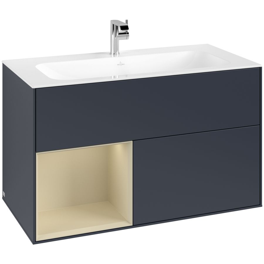 Wastafelonderkast Finion 996x591x498mm Mid.Blue Matt Lacquer G030HJHG