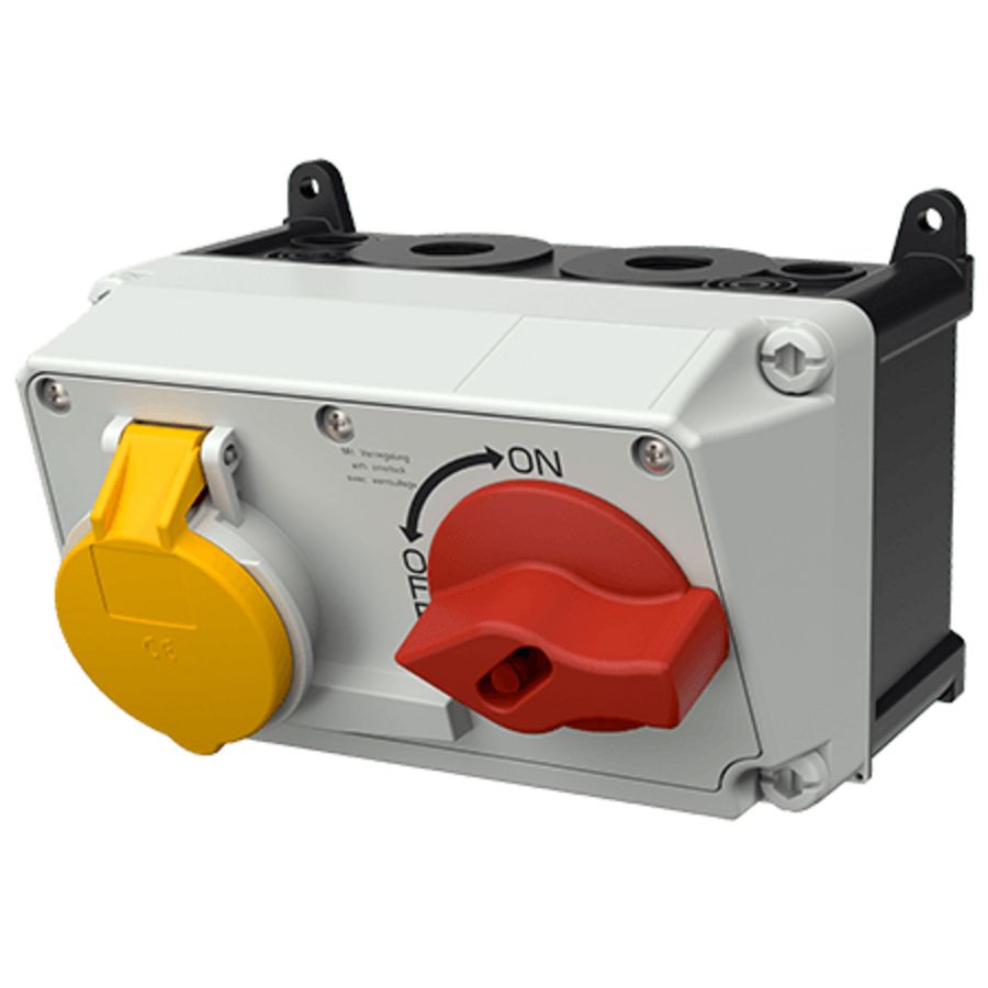 Wandcontactdoos 16A 3-polig 4H 110V IP44 AMAXX DUO