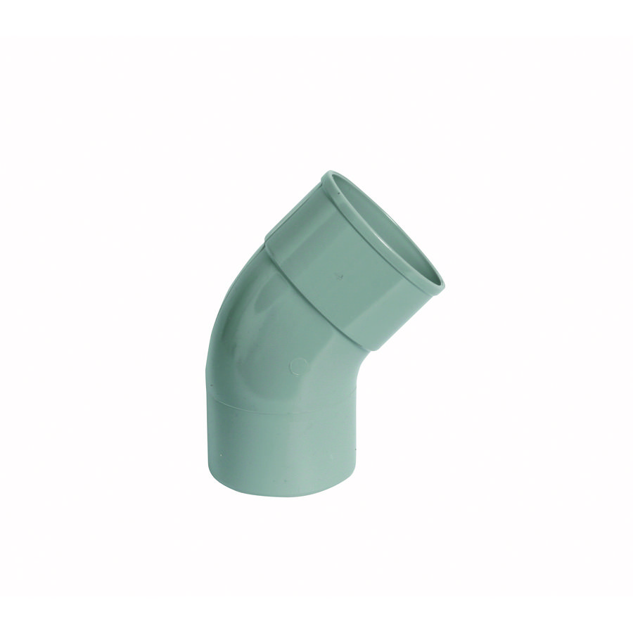 PVC HWA bocht 45° 100mm grijs mof/spie