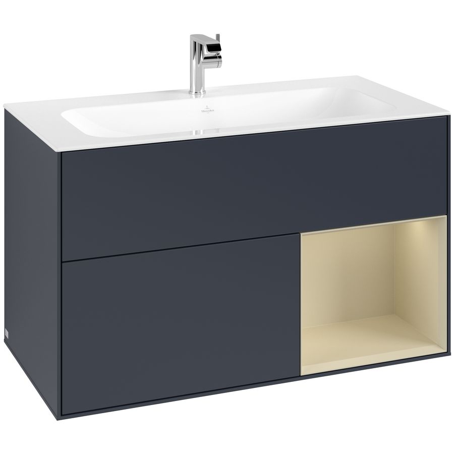 Wastafelonderkast Finion 996x591x498mm Mid.Blue Matt Lacquer G040HJHG