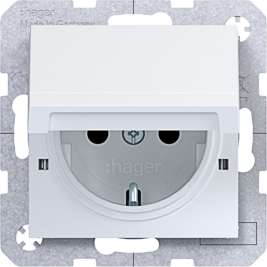 SCHUKO-wandcontactdoos vastz. Safety Plus steekkl. A.x/C.x w