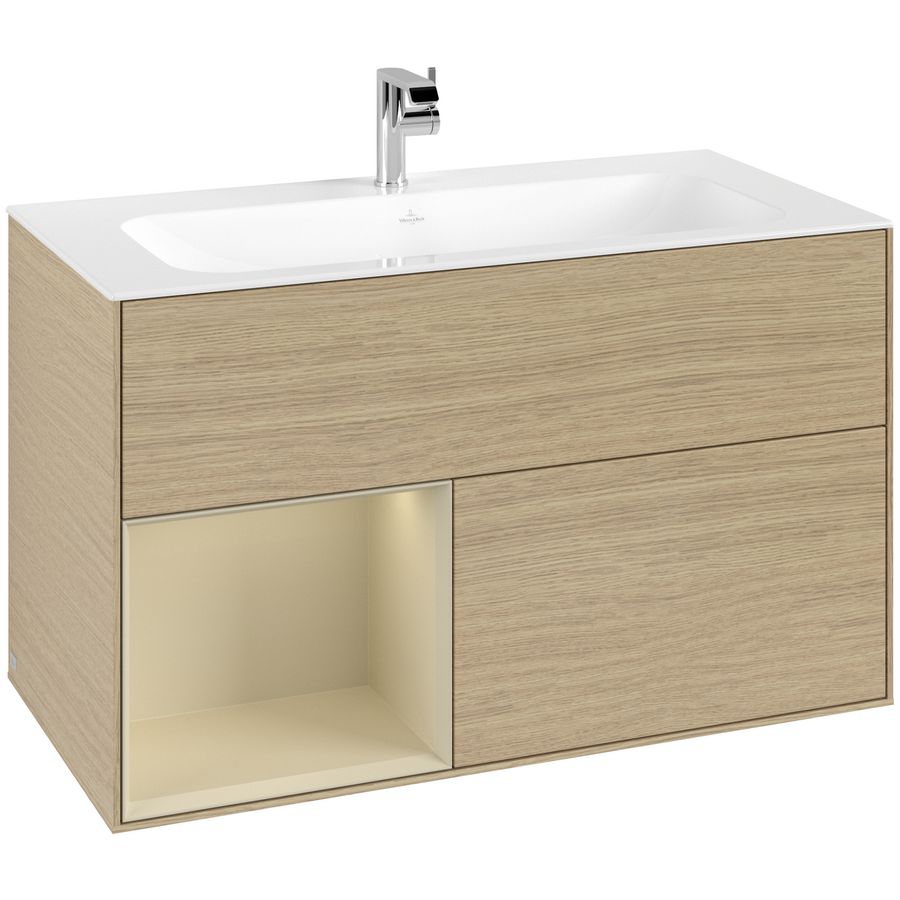 Wastafelonderkast Finion 996x591x498mm Oak Veneer F030HJPC