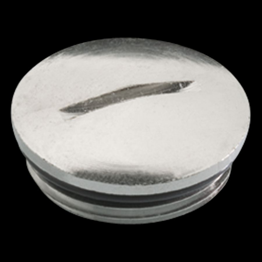 Blindstop messing vernikkeld rond draad M25x1,5 met O-ring 7225/RD/DR