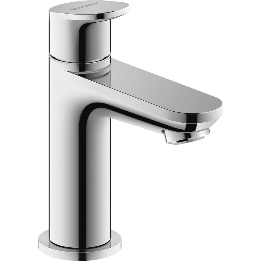 Wave 1-hendel fonteinwaterkraan chroom hoogglans sprong 90mm incl. aansluitslang 1/2"x3/8"45cm