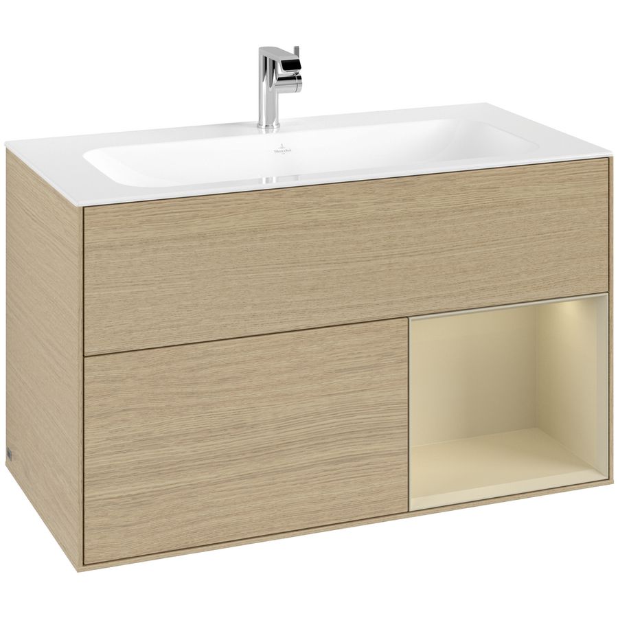 Wastafelonderkast Finion 996x591x498mm Oak Veneer F040HJPC