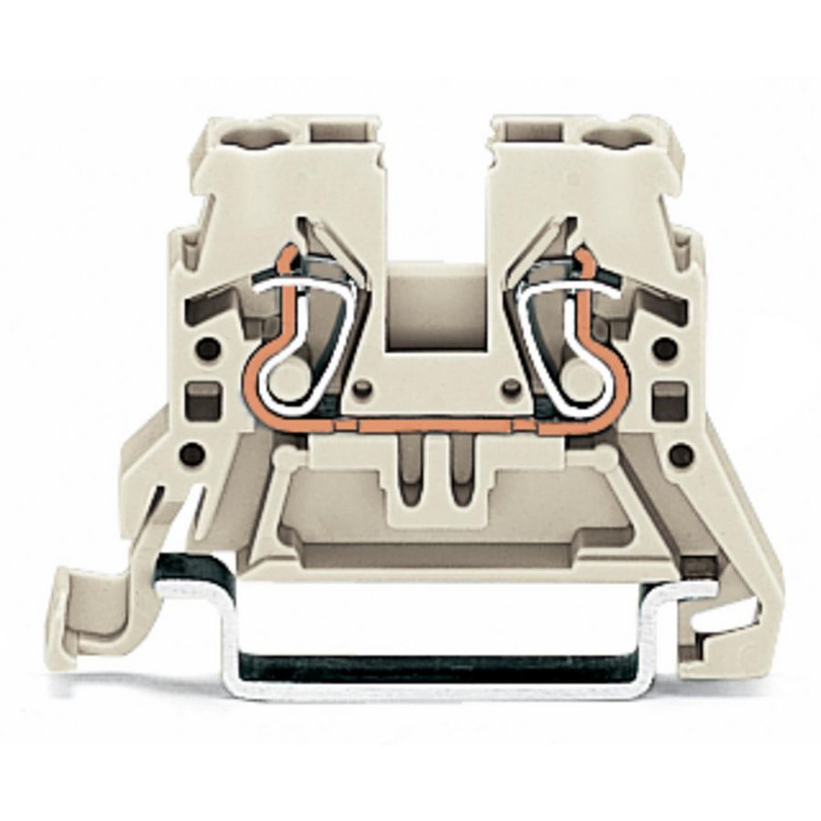 2-draads rijgklem 2,5 mm2 lichtgrijs VVE=100