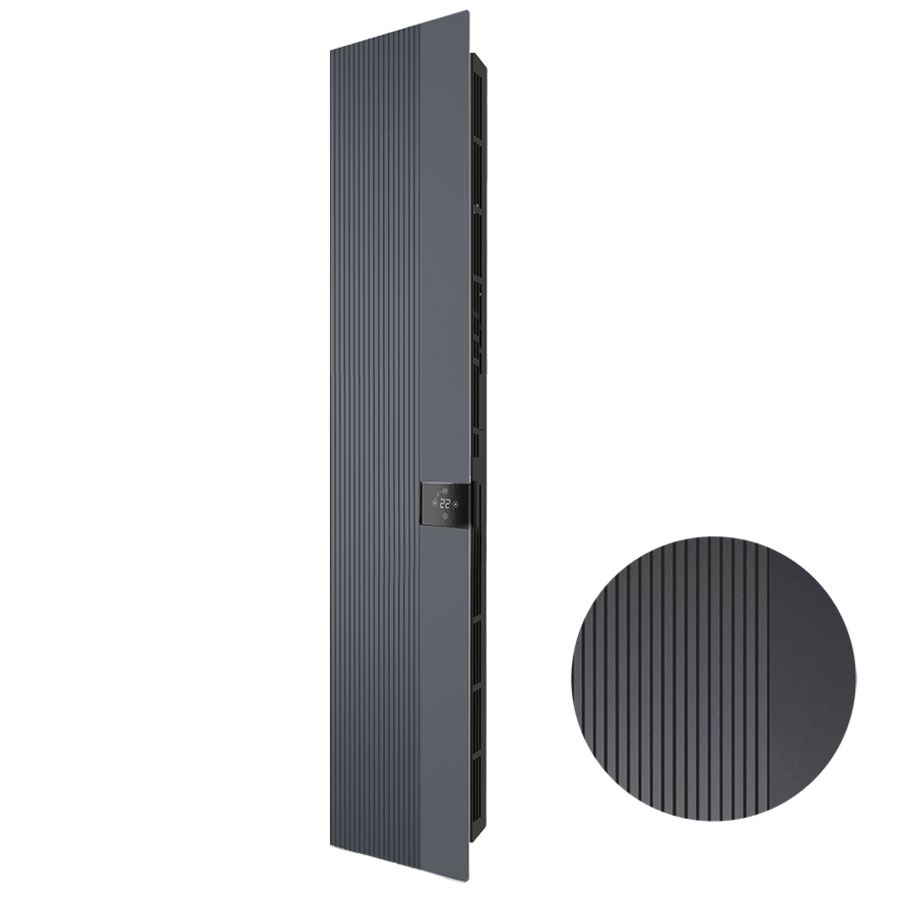 Elektr. designradiator E-Comfort Mikado 1100x230mm 500W Grijs