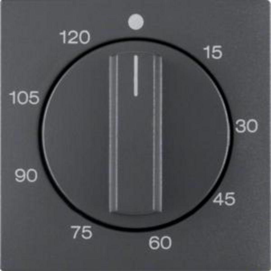 Afdek. mech. tijdschakelklok berker S.1/B.3/B.7 antraciet