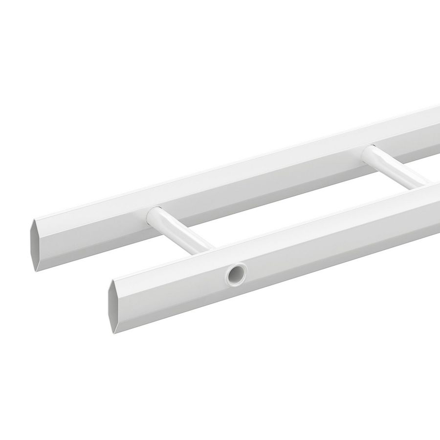 Lengte a 6m. Kabelladder gesl. zijprofiel 55x150mm zinkpox wit RAL9010