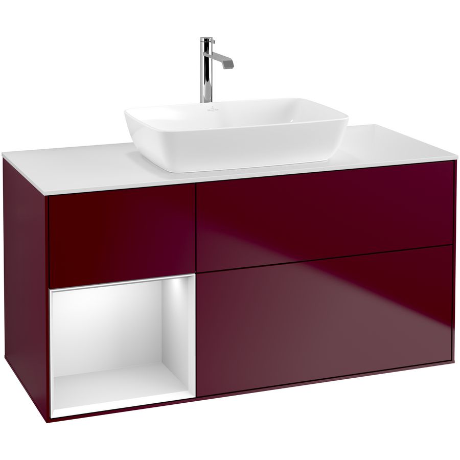Wastafelonderkast Finion 1200x603x501mm Peony Matt Lacquer F821MTHB