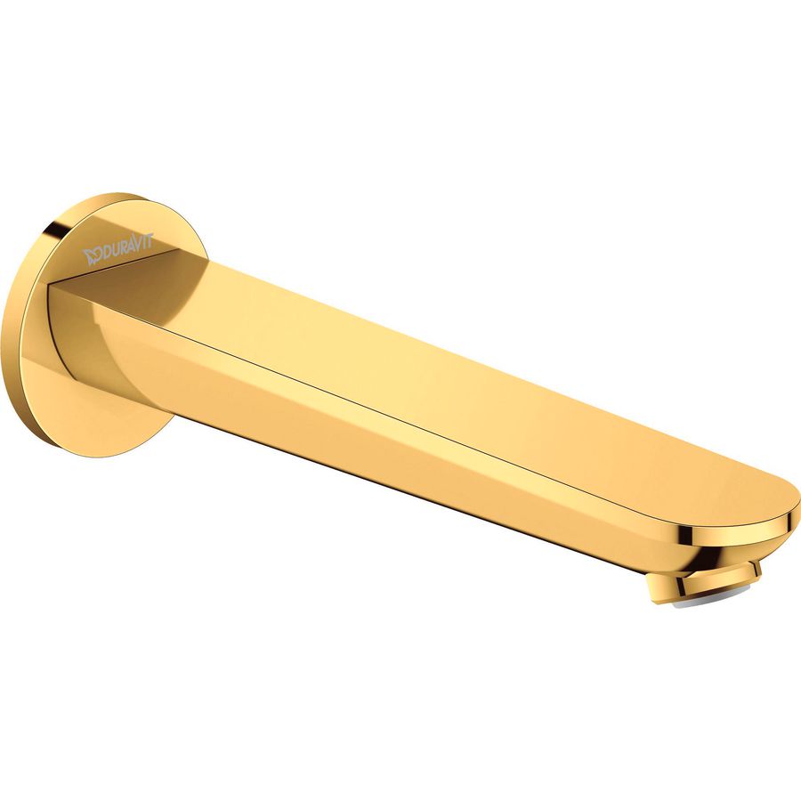 Wave wanduitloop goud gepolijst 1/2"bt.dr. l=222mm