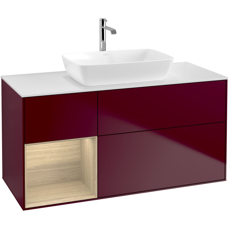 Wastafelonderkast Finion 1200x603x501mm Peony Matt Lacquer F821PCHB