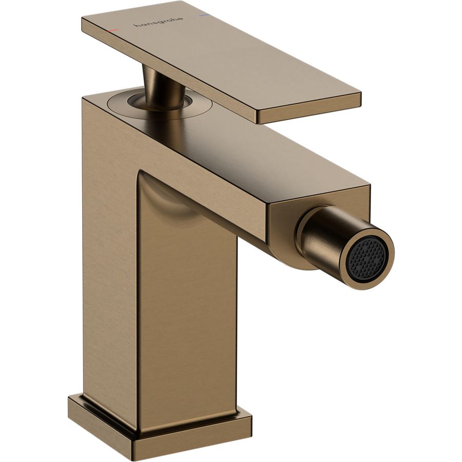 Tecturis E bidetkraan ééngreeps met trekwaste Brushed Bronze